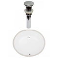 Oval Undermount Sink Set in White Q498176