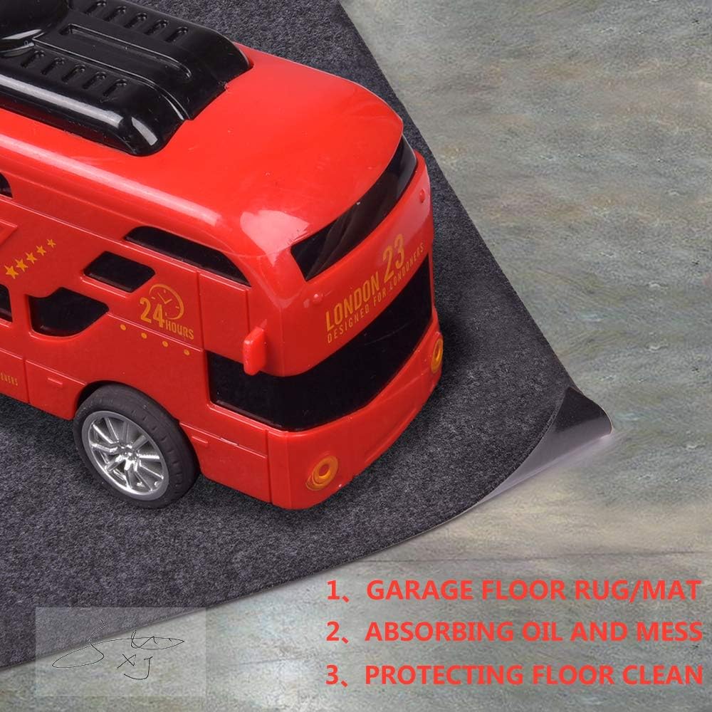 Garage Floor Mats 7.56FT x 6.56FT Absorbent Waterproof Washable K2315