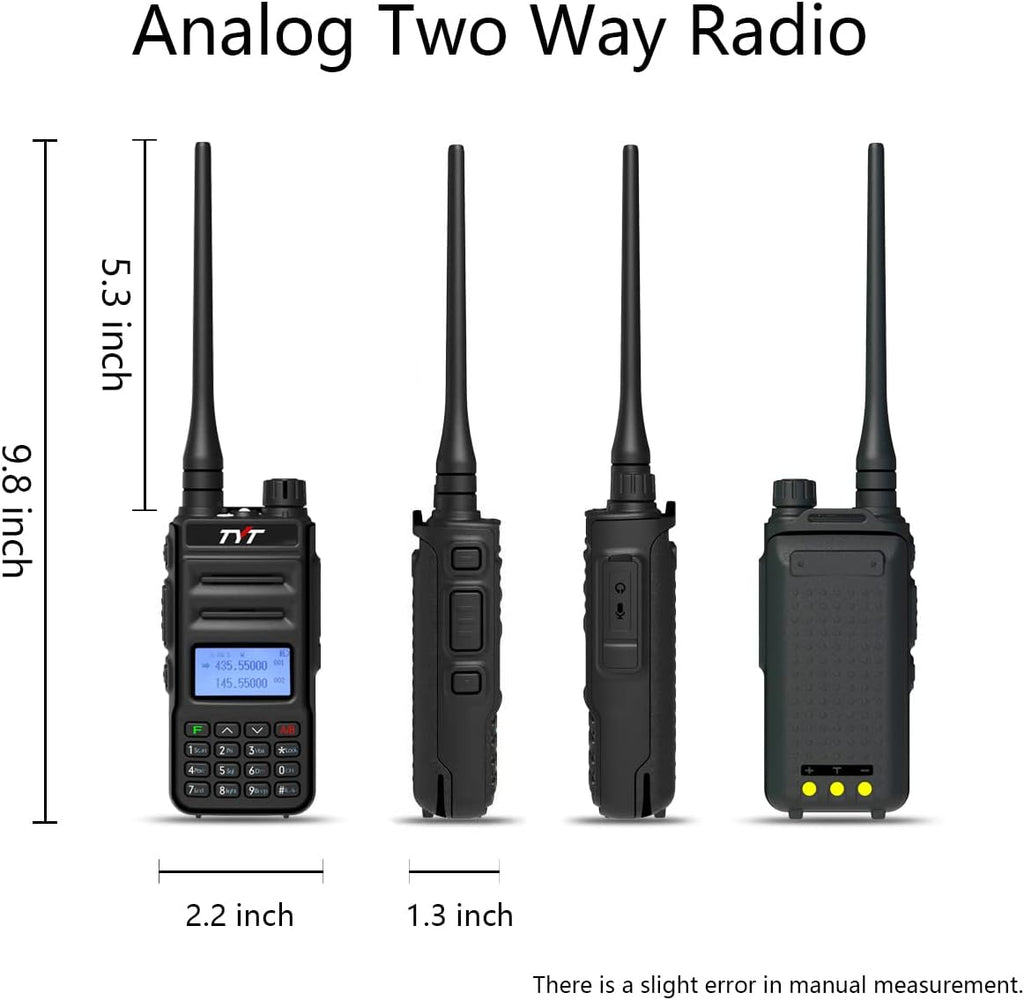 TYT TH-UV88 Ham Radio Handheld Two Way Radio Analog Amateur Dual Band VHF UHF Walkie Talkies for Adults Long Range, Rechargeable, 200 Channels, Scanner, LCD Display, DTMF, CTCSS/DCS, Support Chirp Pack of 2 Z590