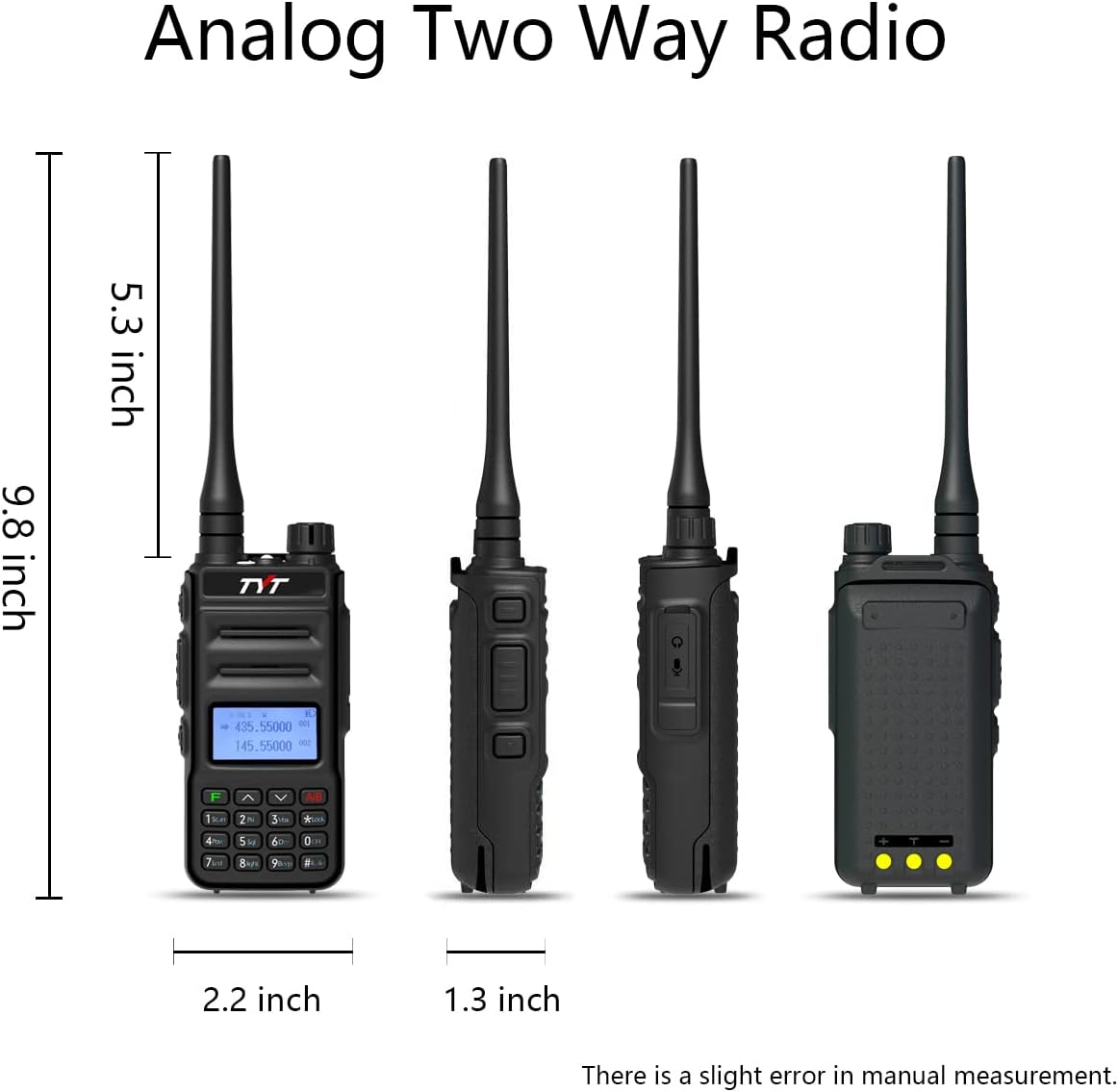 TYT TH-UV88 Ham Radio Handheld Two Way Radio Analog Amateur Dual Band VHF UHF Walkie Talkies for Adults Long Range, Rechargeable, 200 Channels, Scanner, LCD Display, DTMF, CTCSS/DCS, Support Chirp Pack of 2 Z590