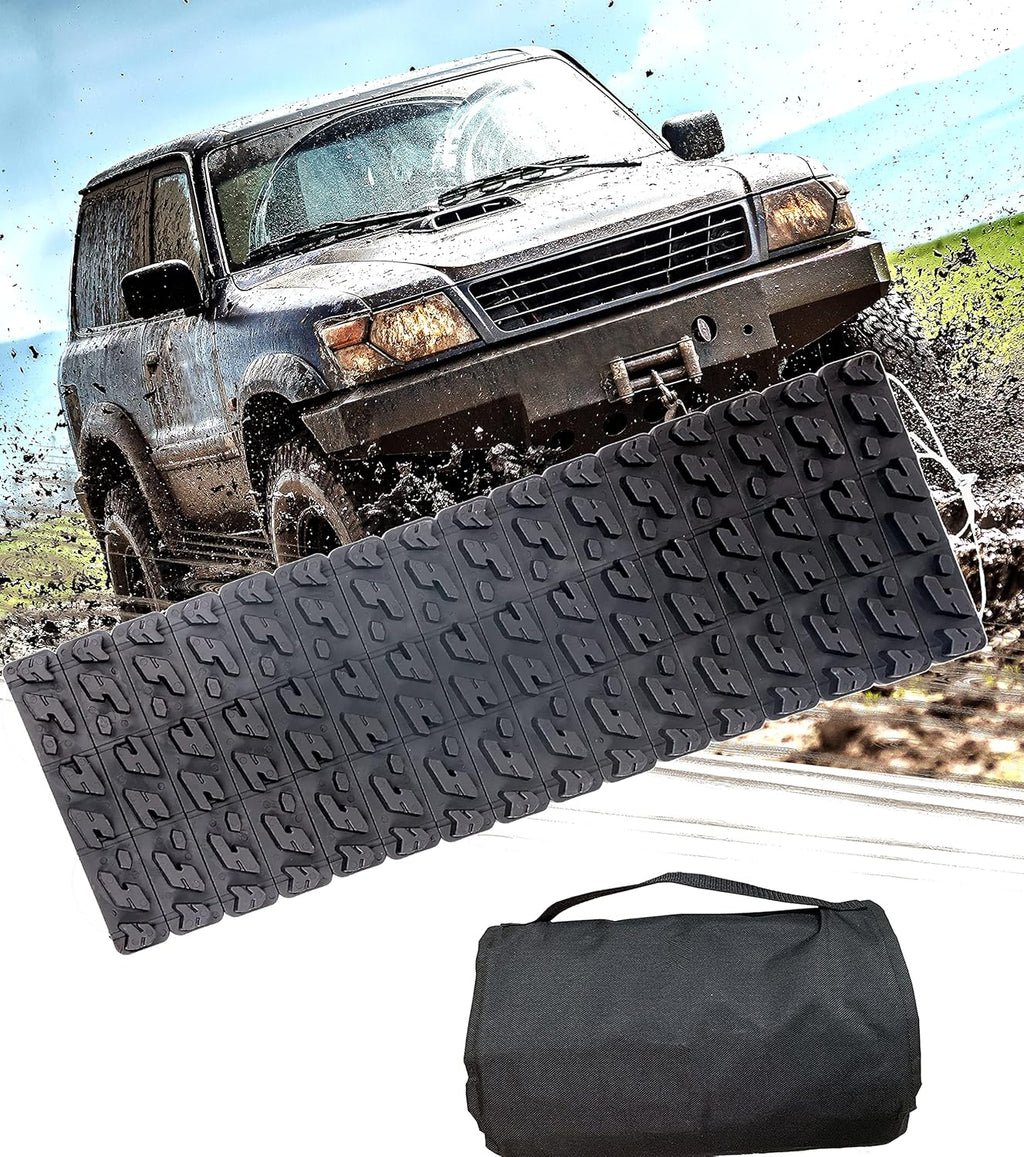 Tire Traction Mats, Two 39.3 Inch Emergency Caterpillar Bands D4436