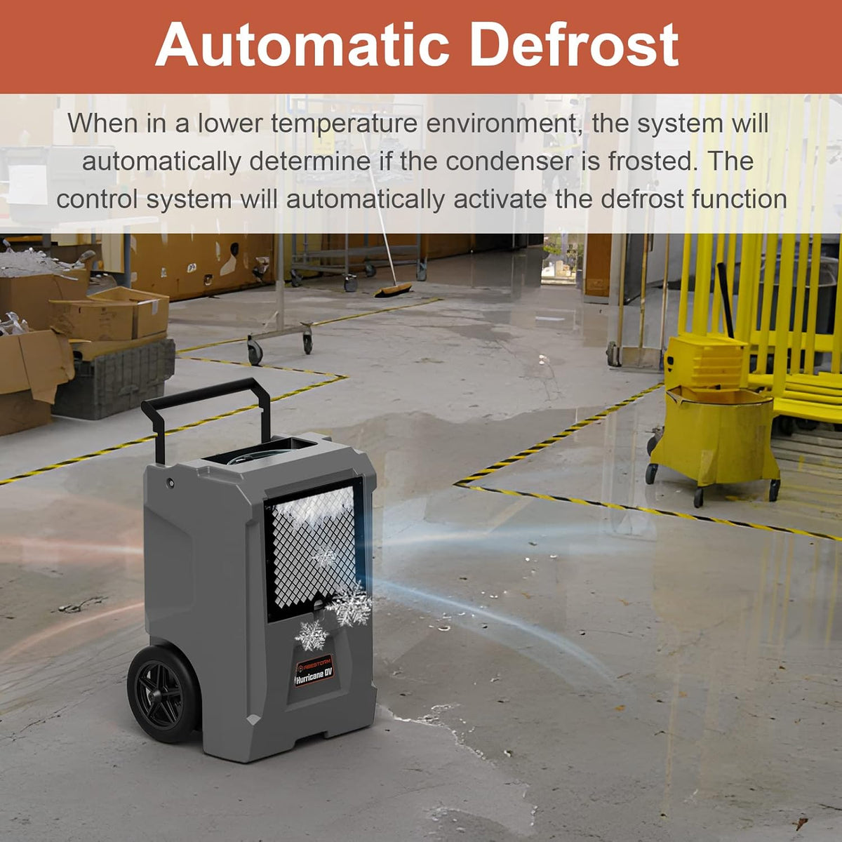 Commercial Dehumidifier with Pump and Drain Hose, 110 Pints J16179