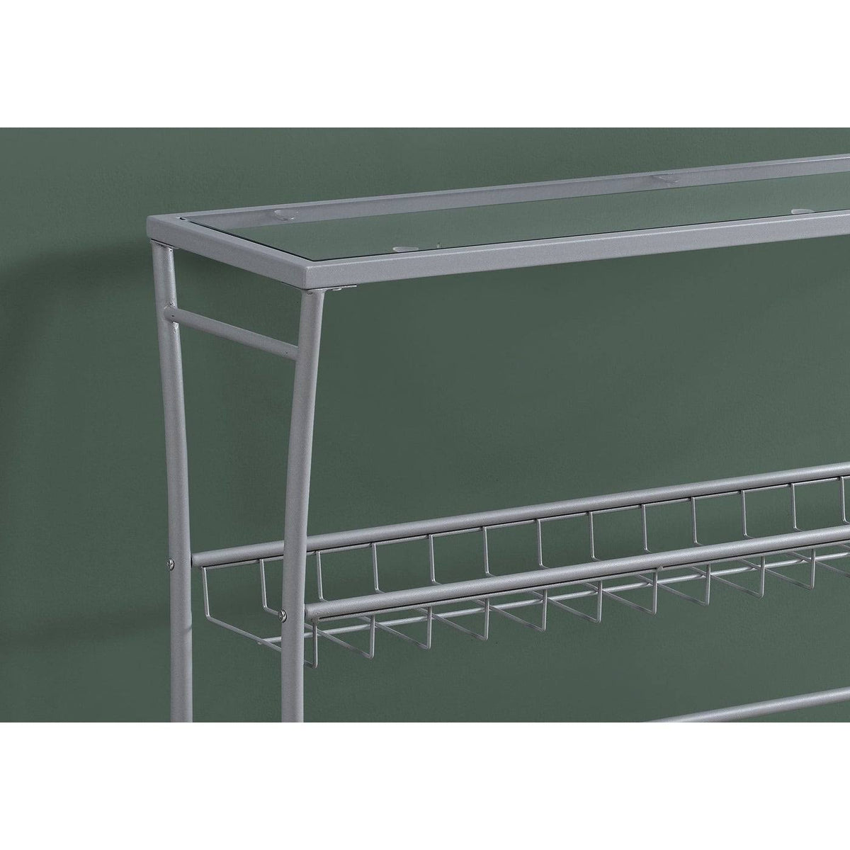 Black Tempered Glass Accent Table M8604
