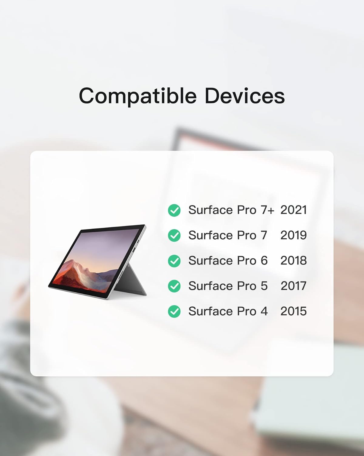 Bluetooth Keyboard Compatible with Surface Pro 7/7+/6/5/4 Pack of 2 P329871