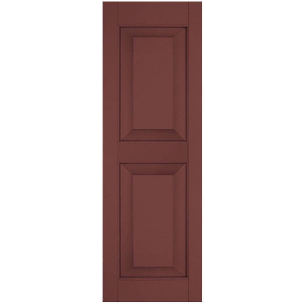 12 in. x 52 in. Real Wood Pine Raised Panel Shutters Pair A28242