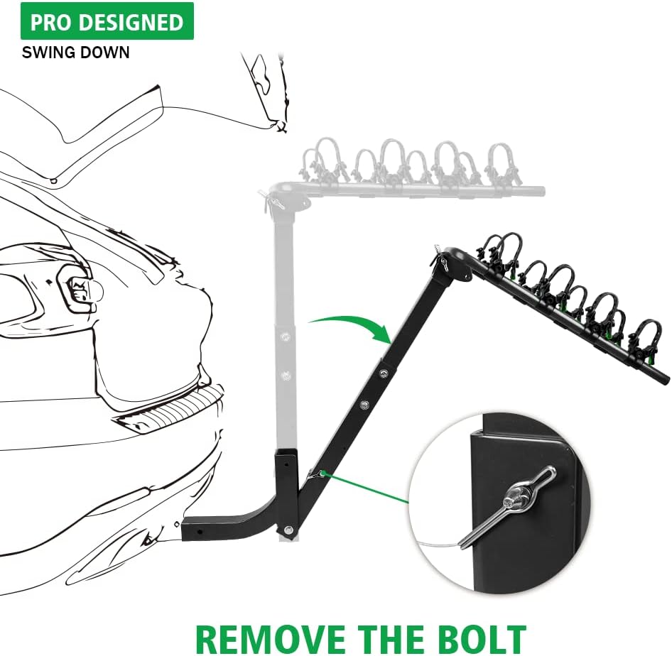 4 Bike Hitch Rack with 2-Inch Receiver Double Foldable Rack M47957