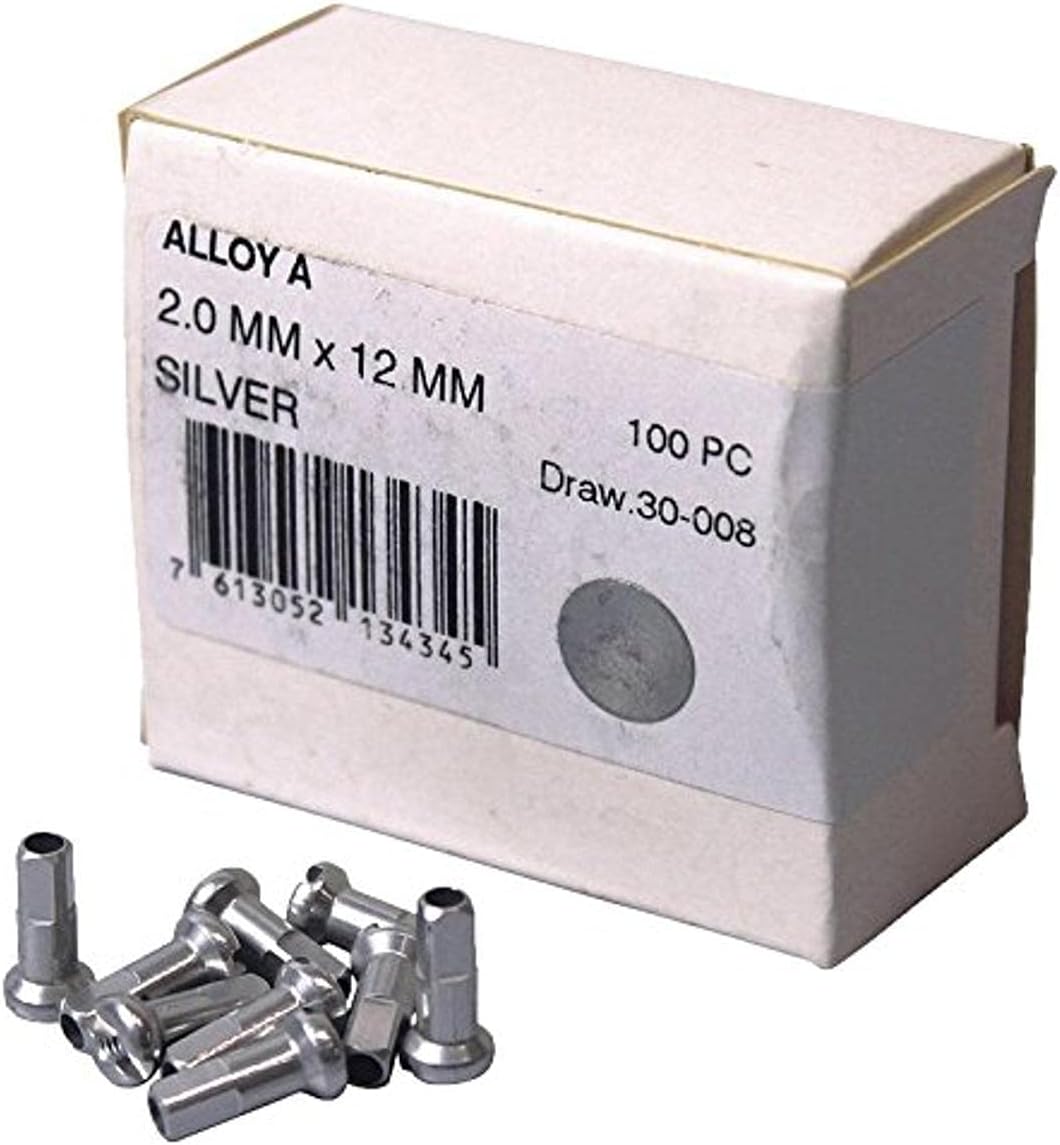 14G Alloy Nipple Spoke (Box of 100) Pack of 2 U231057