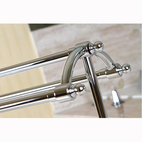 Satin Nickel Pedestal Towel Rack S253