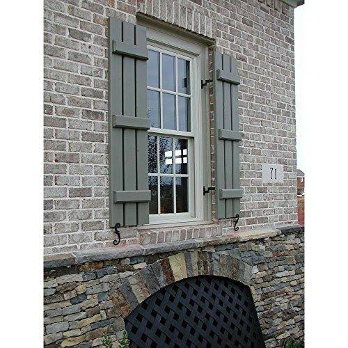 White Composite Board-n-Batten Shutters, Per Pair U7250