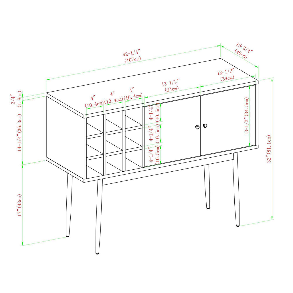 Slate Gray Bar Cabinet W976657