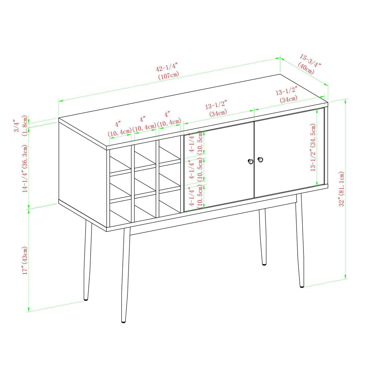 Slate Gray Bar Cabinet W976657