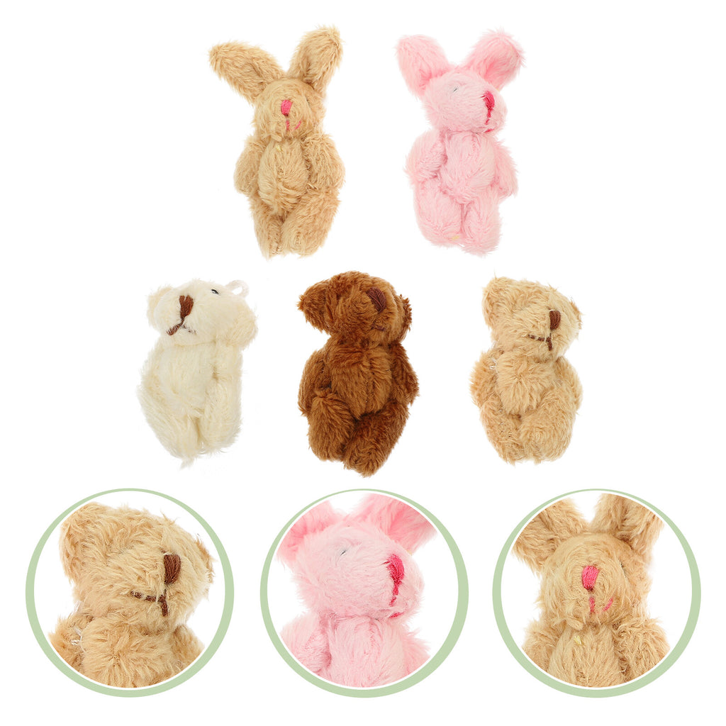 5pcs Miniature Plush Doll Figurines U980