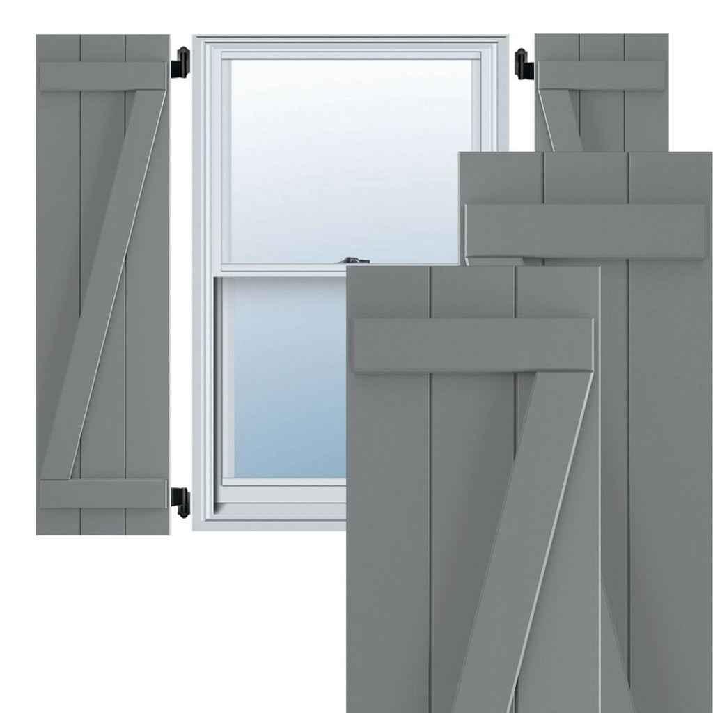 16 1/8x22W x 62x22H PVC Board-n-Batten Shutters I495