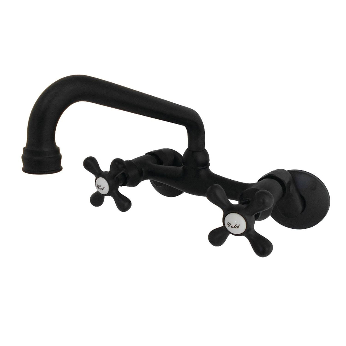 Polished Nickel Two Handle Wall Mount Kitchen Faucet I5011