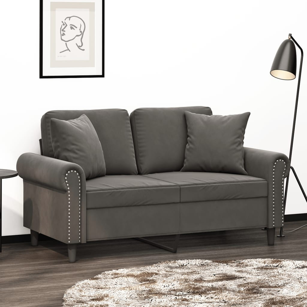2-Seater Sofa Dark Gray 47.2" Q38482
