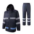High Visibility Reflective Waterproof Raincoat Suits Rain Gear Motorcycle Cycling Rain Poncho Jacket Hooded Rainwear Four Season XXL A531