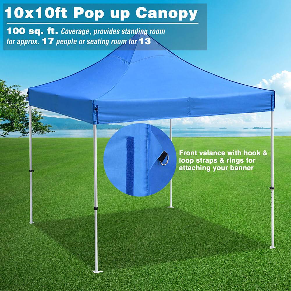 10x10 ft Pop Up Canopy Tent with Roller Bag X606