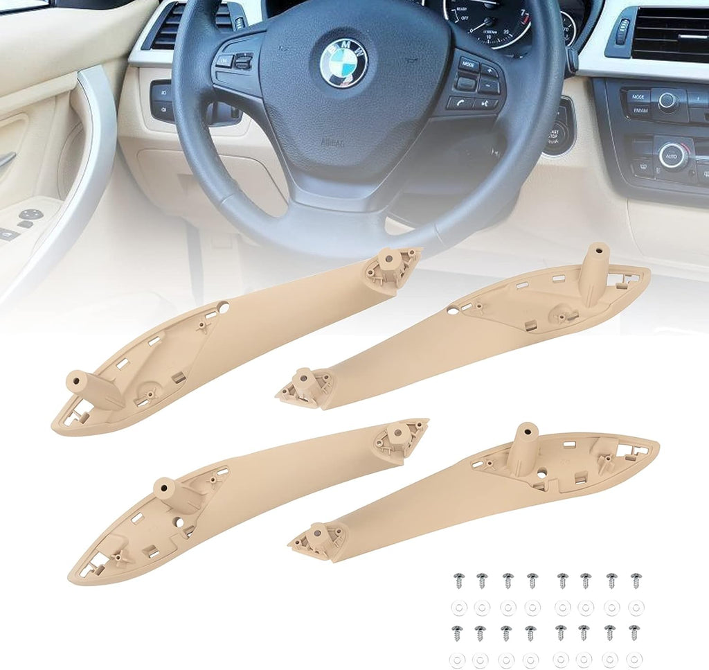 Carbon Fiber Inner Door Pull Handles Kit Replacement for BMW 3 Series 4 Series Pack of 2 U3261