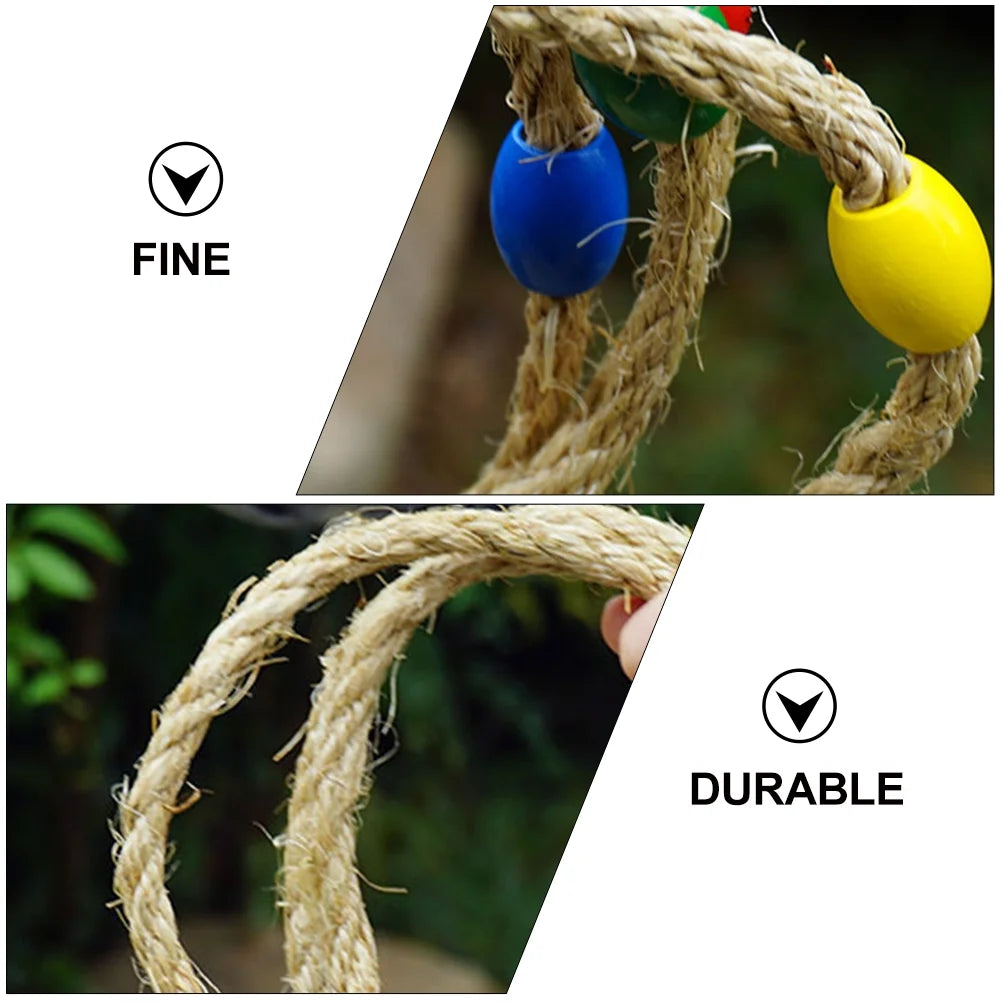 30 PCS Natural Rope Throwing Toss Rings U9825