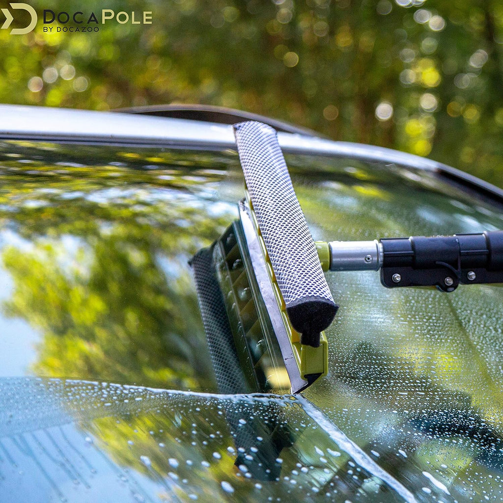 6-24 Foot Car Cleaning Kit with Soft Car Wash Brush, Car Squeegee, Car Wash Mitt, Microfiber Cleaning Head & Extension Pole Q543