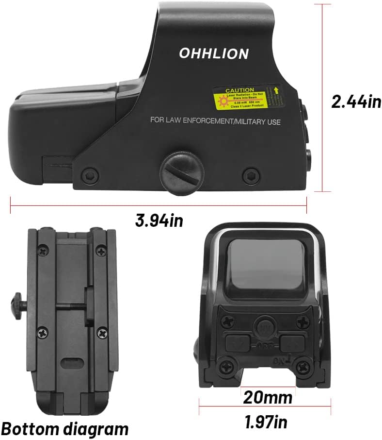 Metal Holographic Bright Green & Red Dot Sight Scope Pack of 2 I9239