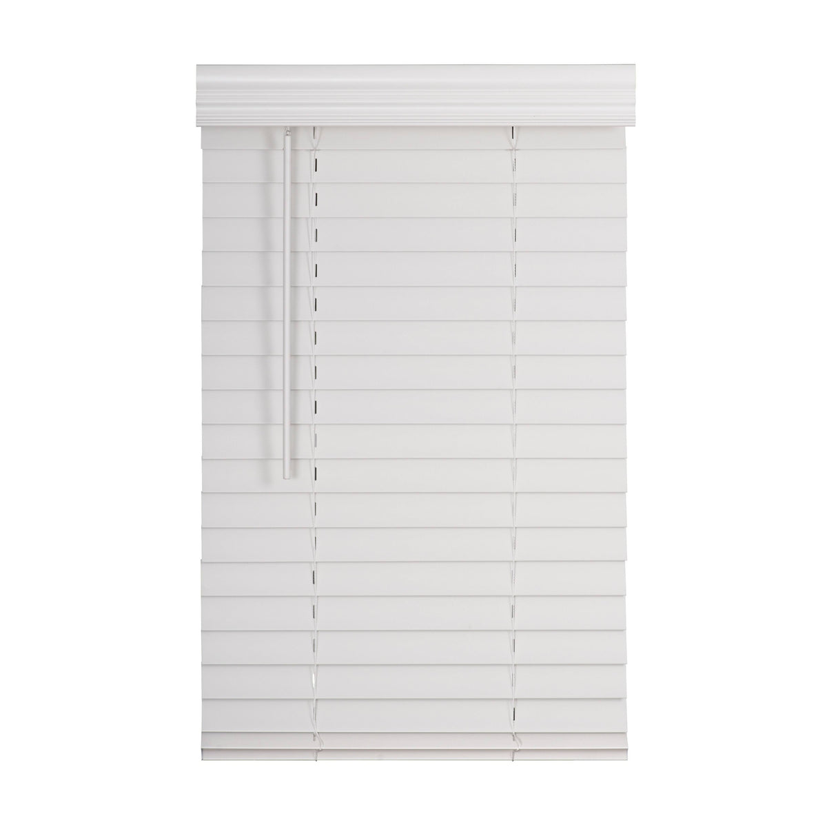 White Faux Wood Blind I95228