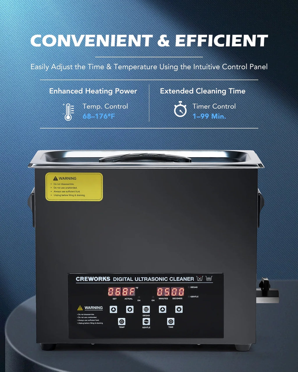6L Digital Ultrasonic Cleaner with Control Panel E390