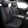 Red Full Set Leather Car Seat Covers P45896