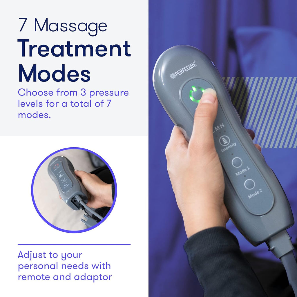 Large Knee Dark Grey Leg Massager with Heat Air Compression O957831