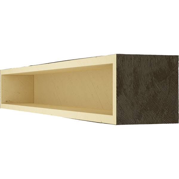 Rough Sawn Faux Wood Fireplace Mantel, Natural Ash T66493