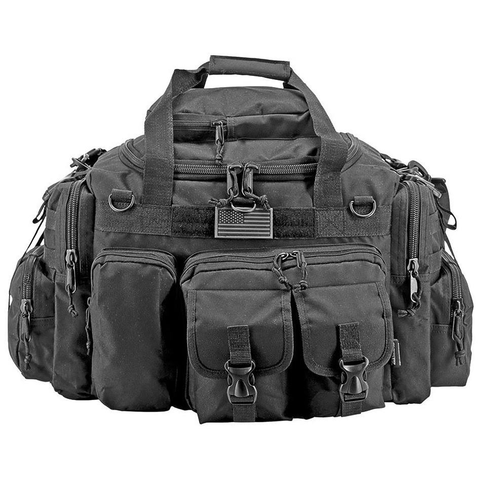 Black Tactical Multi-Pocket Duffel U1363