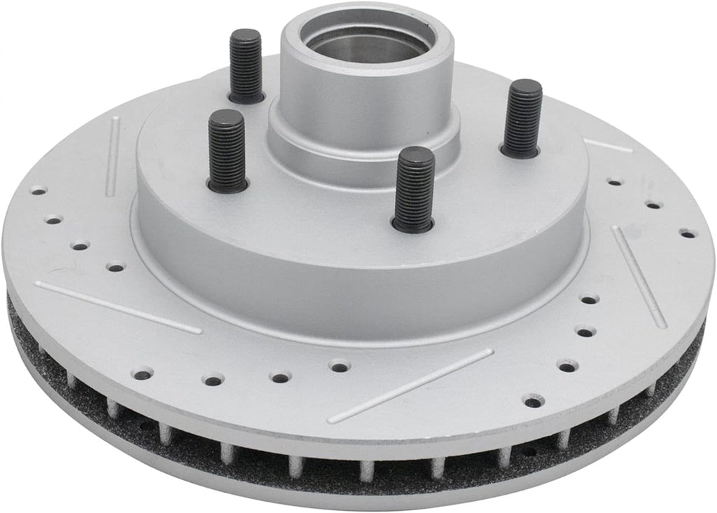 Metallic Brake Pad & Drilled Slotted Coated Rotors B5260