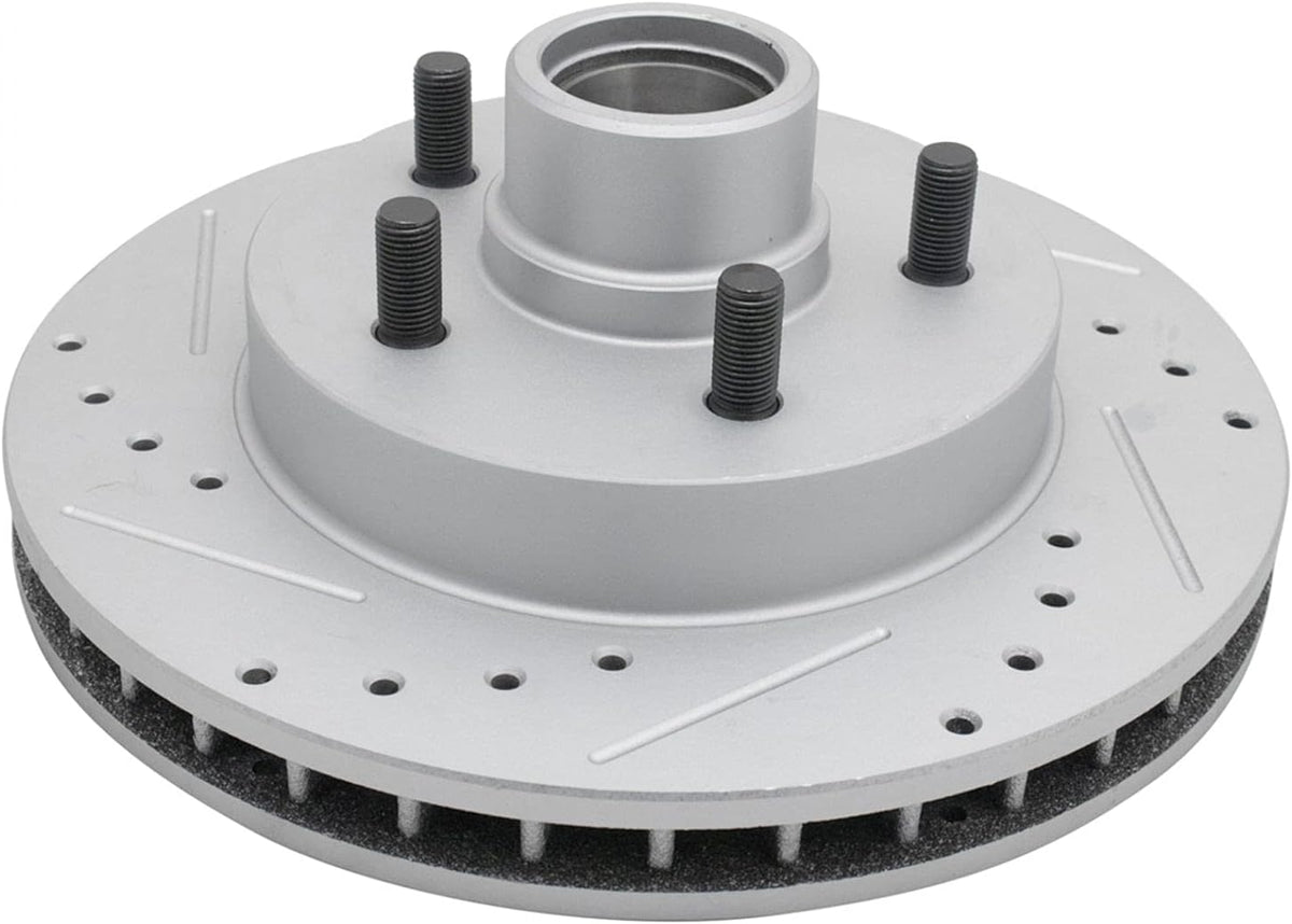 Metallic Brake Pad & Drilled Slotted Coated Rotors B5260