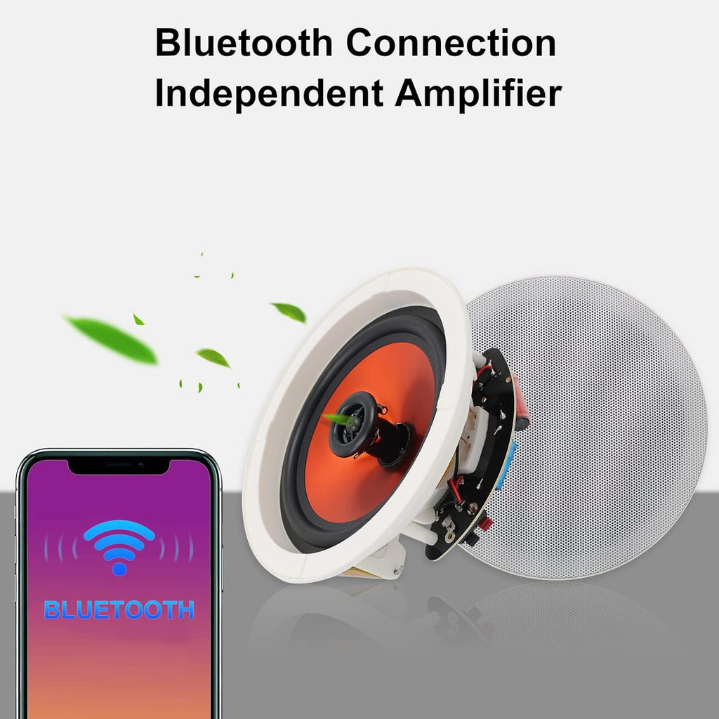 6.5” Flush Mount 2-Way Bluetooth Speakers, 300 Watts Max Power, Pack of 2 G8146