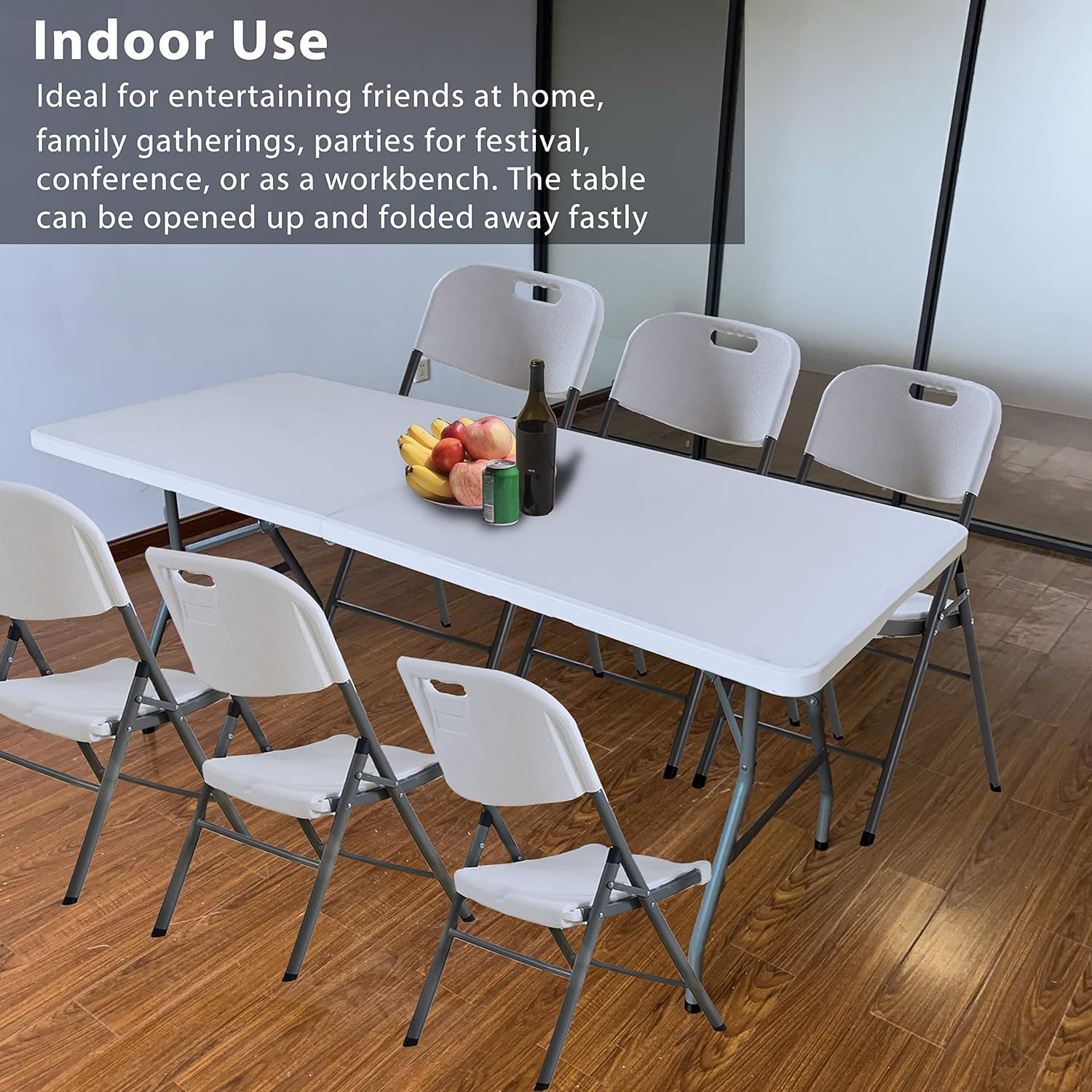 6 Foot Folding Plastic Utility Table G747944