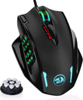 Redragon M908 Impact RGB LED MMO Mouse with Side Buttons Optical Wired Gaming Mouse with 12,400DPI, 20 Programmable Mouse Buttons Pack of 2 C696184