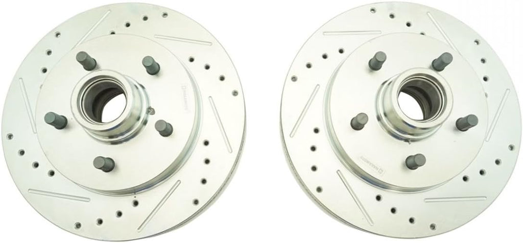 Metallic Brake Pad & Drilled Slotted Coated Rotors B5260