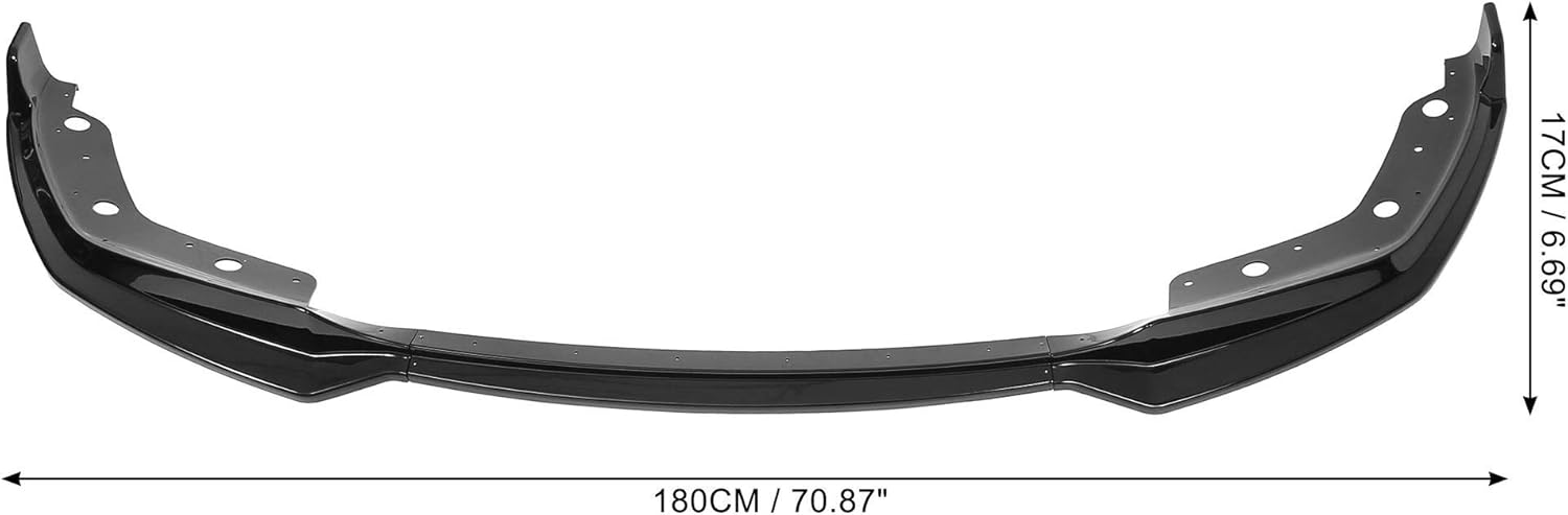 Glossy Black Car Front Bumper Bottom Lip Spoiler Splitter Pack of 2 U6803