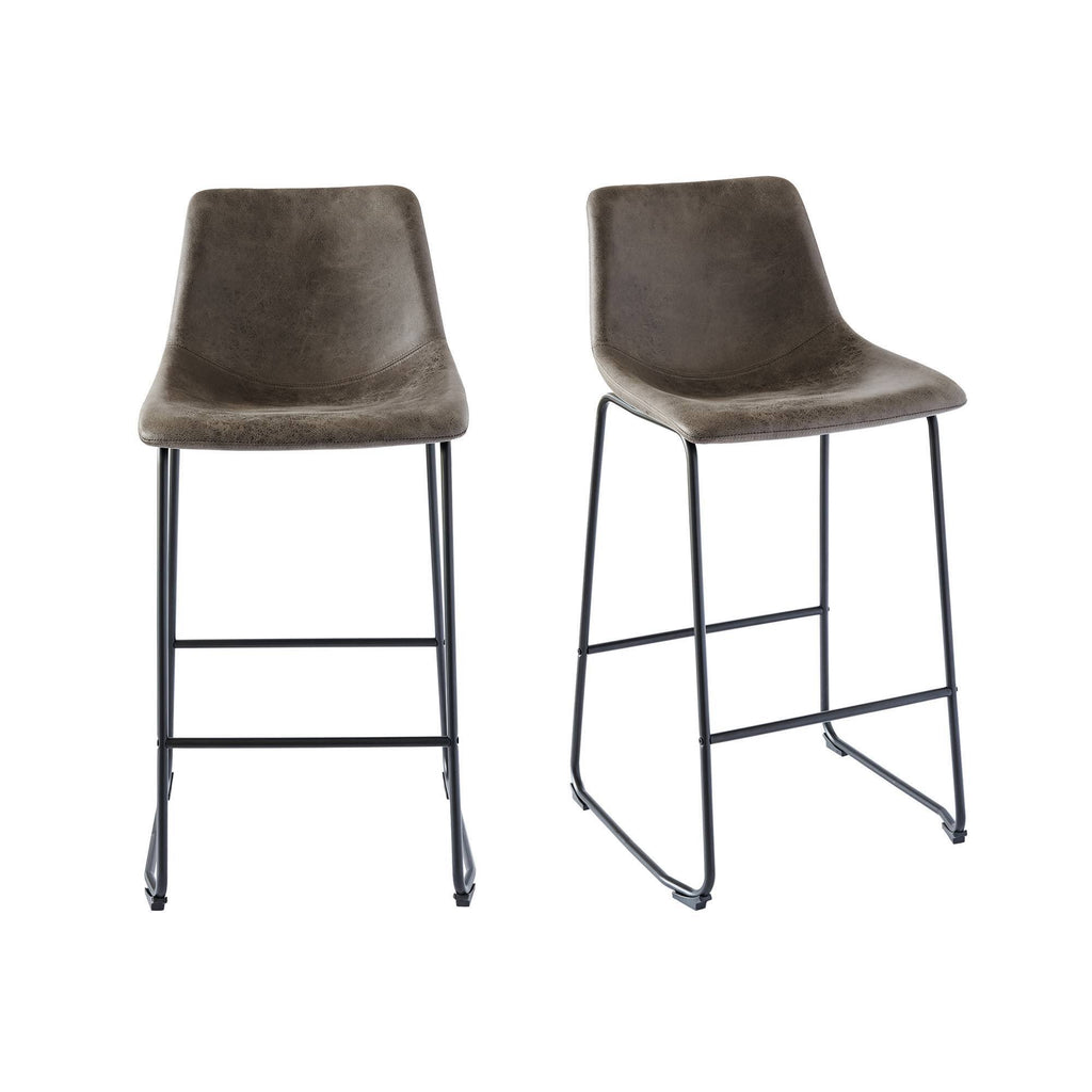 Metal Bar Stool Set, Gray M48846
