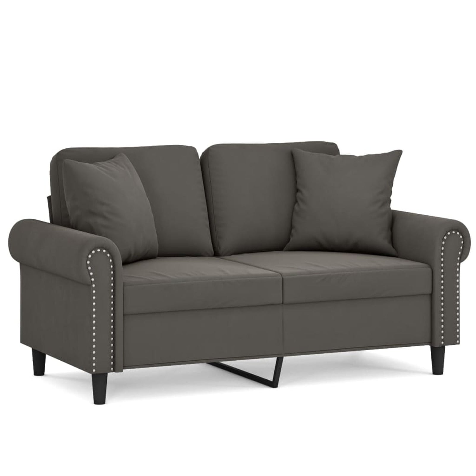 2-Seater Sofa Dark Gray 47.2" Q38482