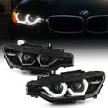 Black Housing LED Projector Headlights Assembly Set X339
