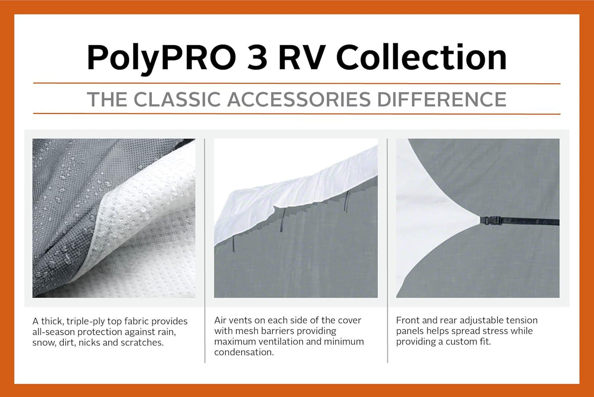 Grey Class C RV Cover Y260125