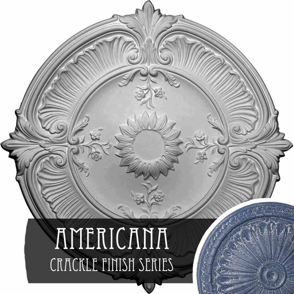30 1/8x22OD x 1 1/2x22P Acanthus Leaf Ceiling Medallion P6414