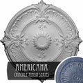 30 1/8x22OD x 1 1/2x22P Acanthus Leaf Ceiling Medallion P6414