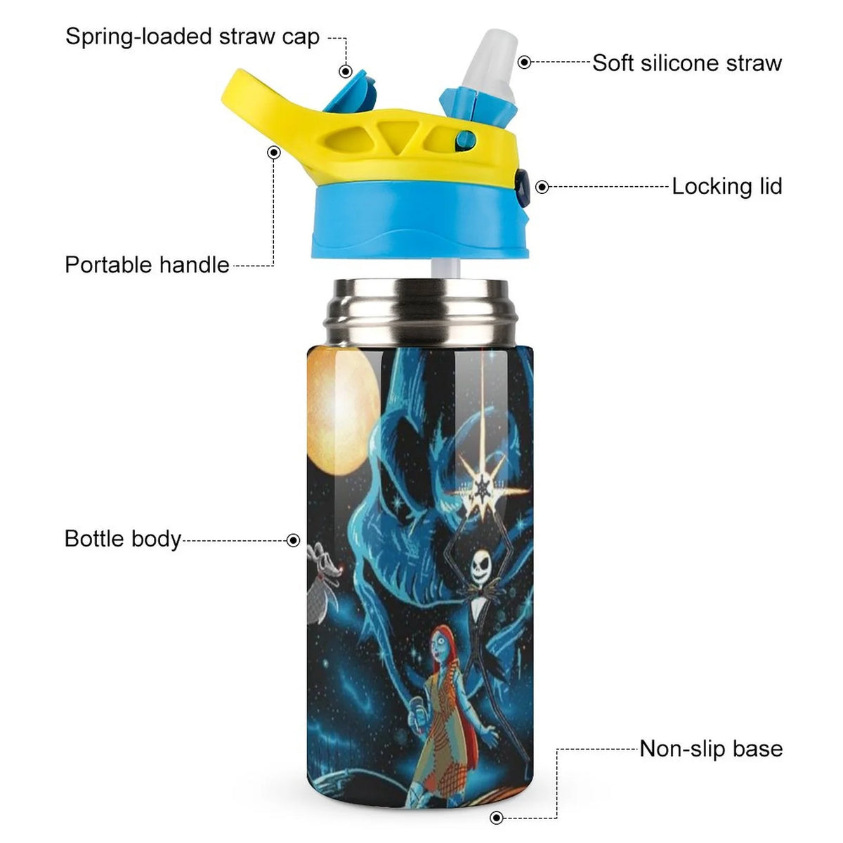 Insulated Stainless Steel Water Bottle with Straw X550539