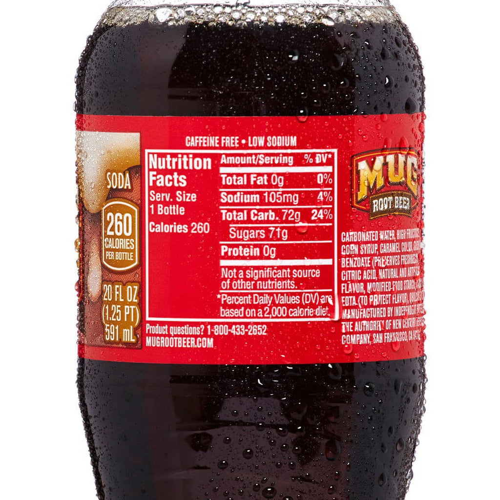 Root Beer Soda 20oz Bottles (Pack of 24) T22694