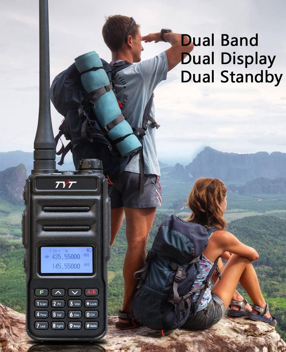 TYT TH-UV88 Ham Radio Handheld Two Way Radio Analog Amateur Dual Band VHF UHF Walkie Talkies for Adults Long Range, Rechargeable, 200 Channels, Scanner, LCD Display, DTMF, CTCSS/DCS, Support Chirp Pack of 2 Z590