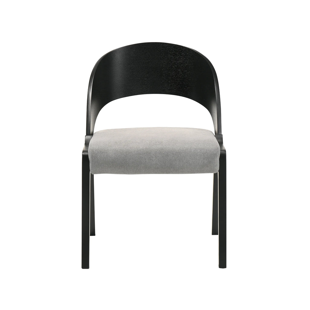 Fabric & Wood Accent Chairs, Set of 2 C6547
