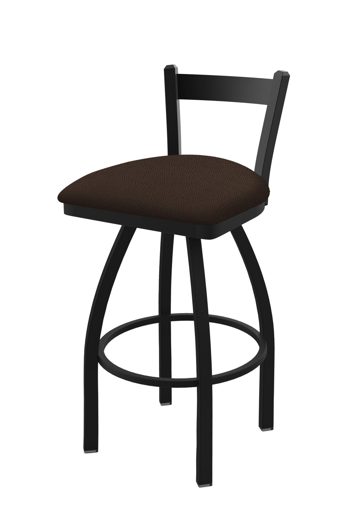 Low Back Swivel Bar Stool with Black Wrinkle Finish J18014