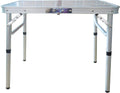 Small Folding Camping Table, 24''×16'' Portable Aluminum Camp Table, Height Adjustable J6362